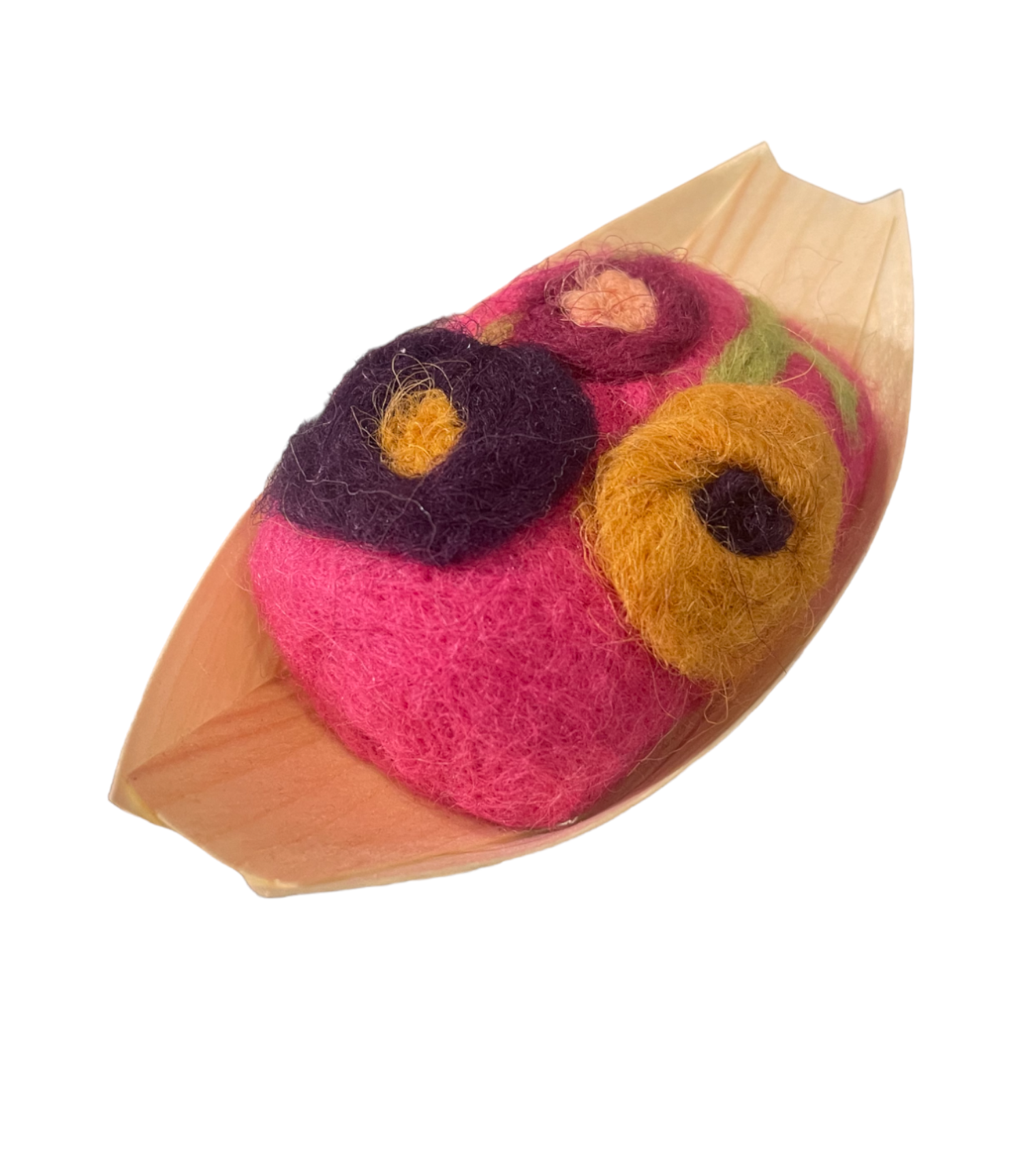 Handmade Flower Scented Soap Wrapped in a Felted Wool by Noami Handmade Flower Scented Soap Wrapped in a Felted Wool by Noami